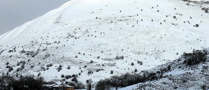 Nieve ltimas 24 h 4 cm. Baja hasta la cota 950 m