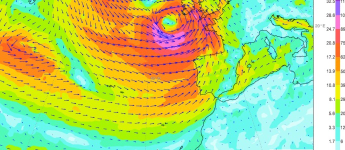  139 km/h en Nestares, 130 km/h en Salces. Aviso Naranja por viento