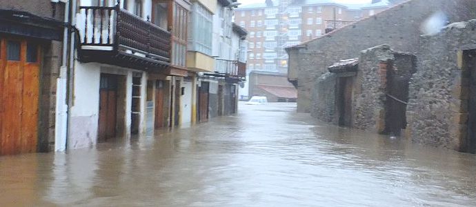 5 das de nieve y lluvia dan paso a las riadas en Campoo