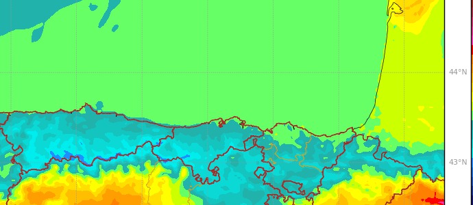 Descenso notable de las temperaturas mximas en Campoo y Sur de Cantabria