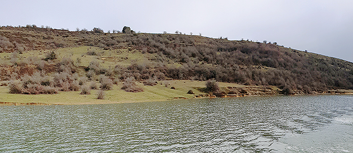 El Embalse del Ebro y la nieve acumulada en Campoo Enero 2019