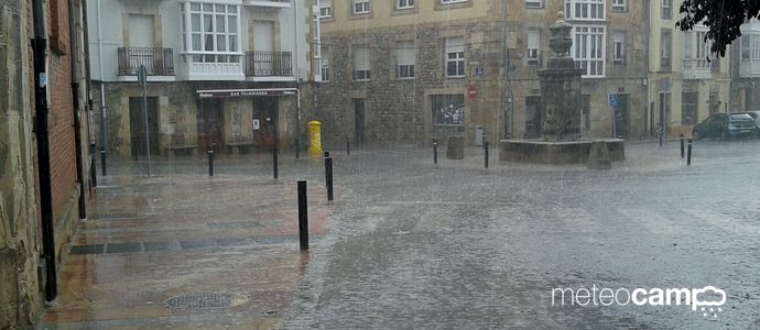 Tormenta en Reinosa. 14 l/m2 en apenas 20 minutos